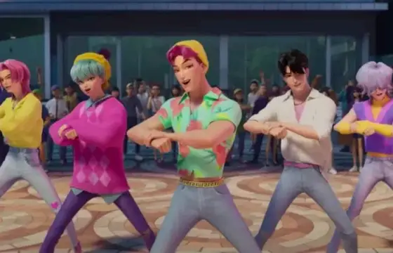 Qual foi a primeira música que os Saja Boys cantaram?