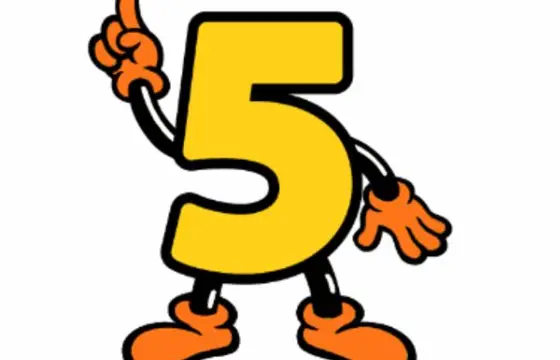 Como se diz o número 5 em inglês?