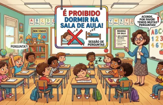 8. NA HORA DA EXPLICAÇÃO DA PROFESSORA(O) POSSO DORMIR?